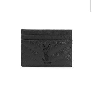 AUTHENTIC Saint Laurent Cardholder Black on Black